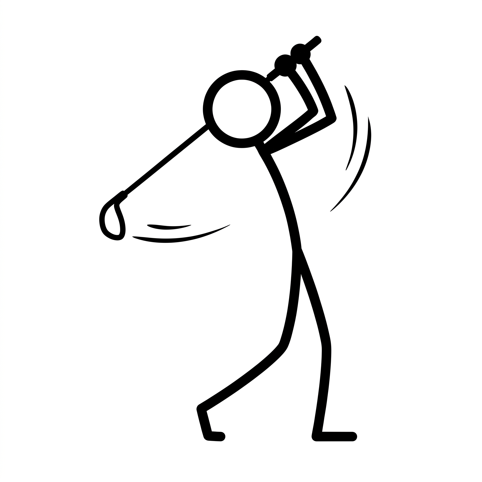 golfer teeing off